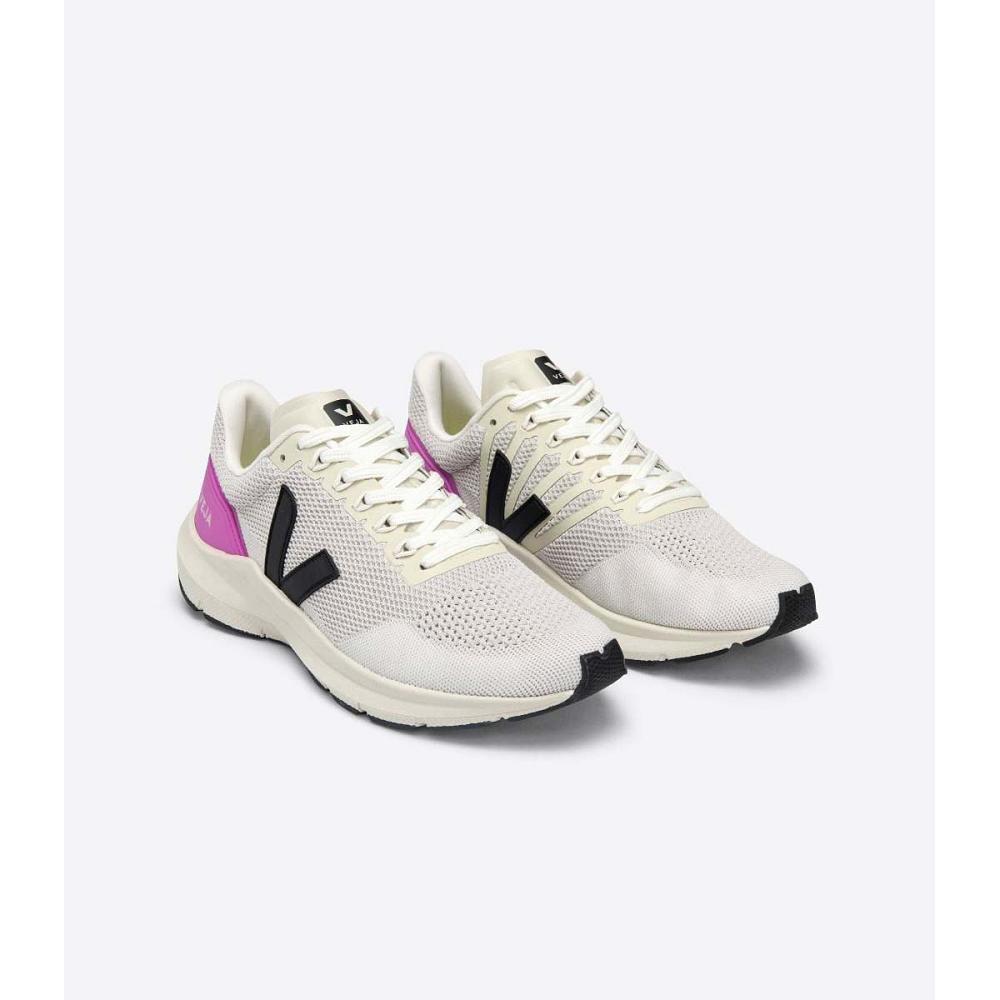 Veja MARLIN V-KNIT Men's Shoes White/Purple | NZ 242TCE